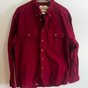Cabela's Deep Red Chamois Button-Down Shirt
